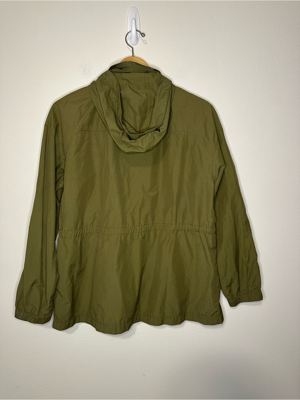 Eileen Fisher organic cotton nylon outerwear army green olive jacket size small - Picture 5 of 8